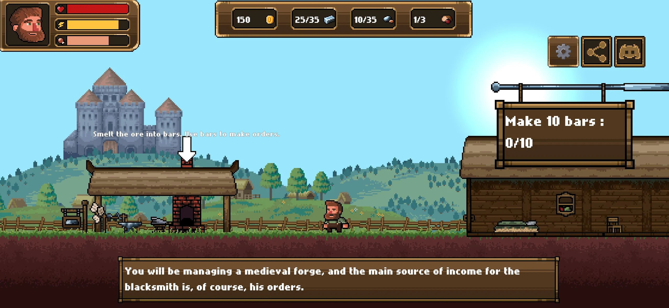 Strategiczny widok średniowiecznej osady w Hammer & Steel