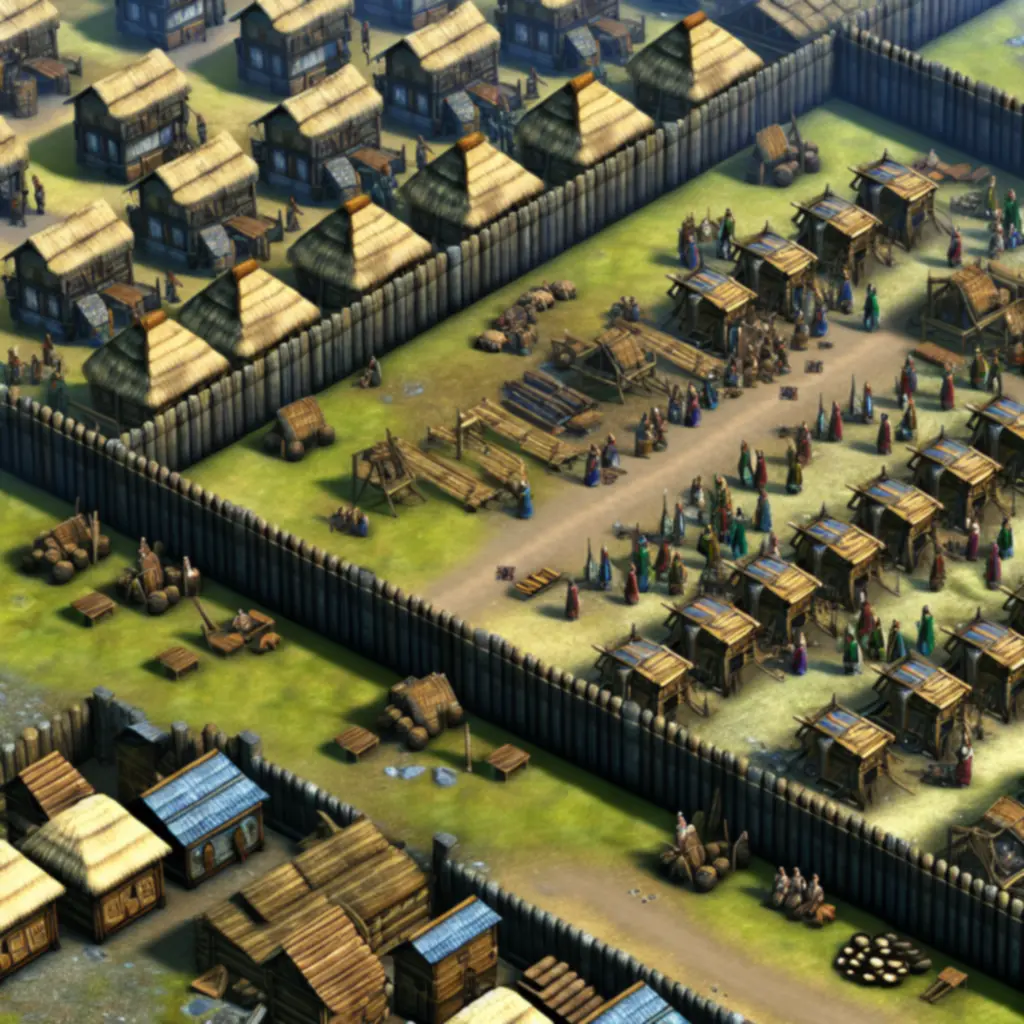 Panorama średniowiecznego imperium w Hammer & Steel: osada, mury i armie